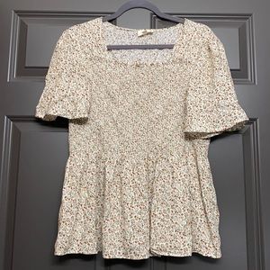 Boutique floral smocked top